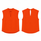 Mock Neck Cutout Sleeveless Top