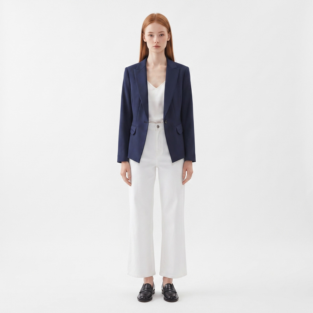 Navy Blue Classic Tailored Blazer