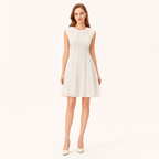 Textured Jacquard Sleeveless Midi Dress