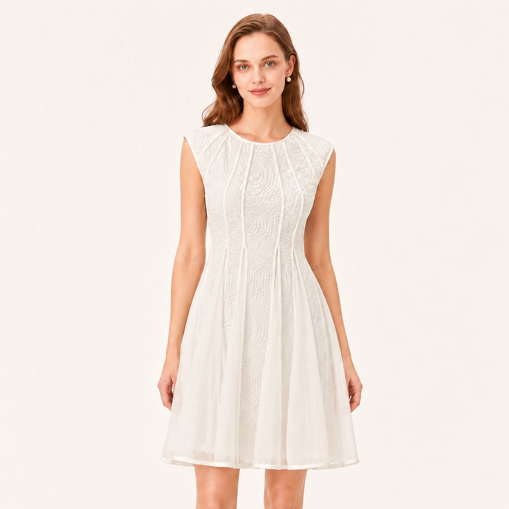 Textured Jacquard Sleeveless Midi Dress