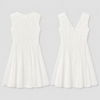 Textured Jacquard Sleeveless Midi Dress