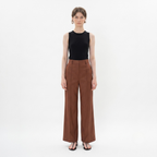 Brown High Waist Wide Leg Pants