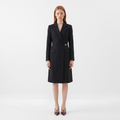 Black Long Sleeve Belted Blazer