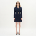 Navy Blue Wool Blend Blazer