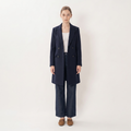 Navy Blue 100% Pure Wool Double-Faced Coat