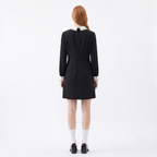 Black Contrast Collar Dress