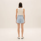 Light Blue High-Waisted Shorts