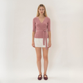 Pink Wrap Knit Top