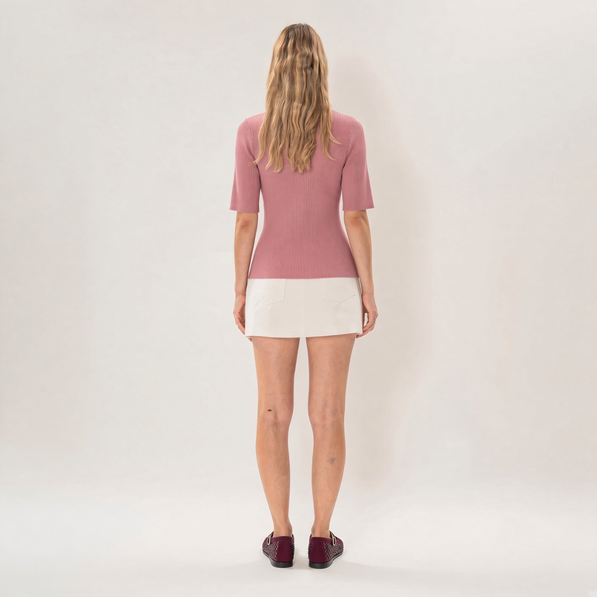 Pink Wrap Knit Top