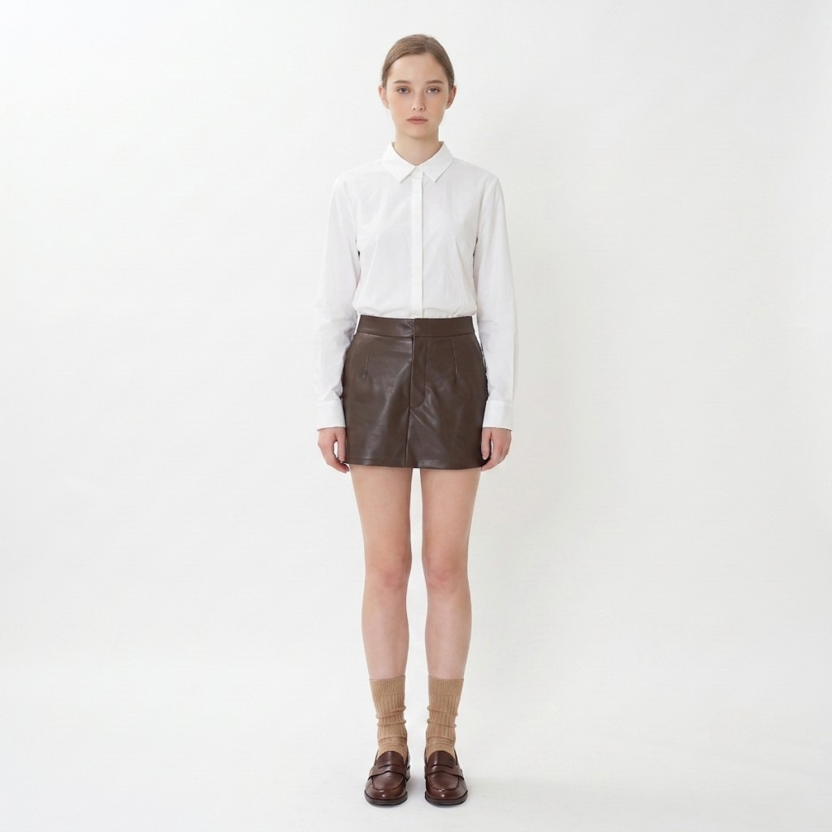 White Classic Button-Down Shirt