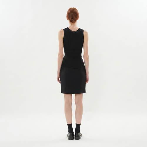 Black Tailored Skirt