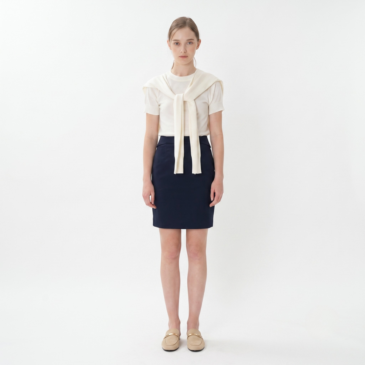 Navy Blue Pencil Skirt