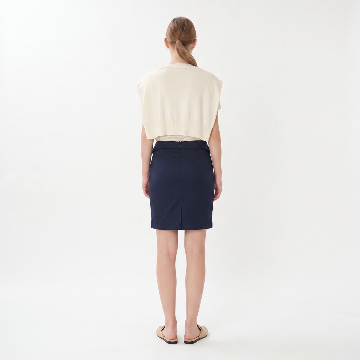 Navy Blue Pencil Skirt